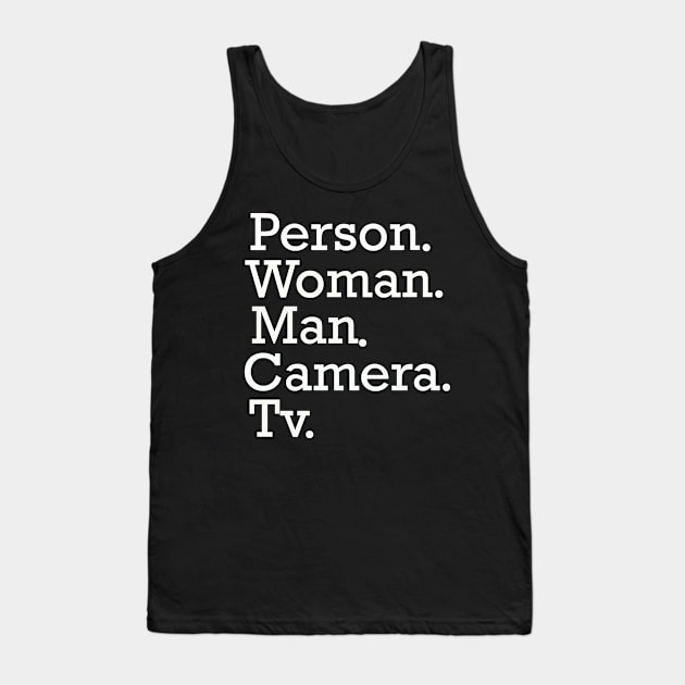 person woman man camera tv shirt, camera man gift shirt T-Shirt Tank Top by MariaB